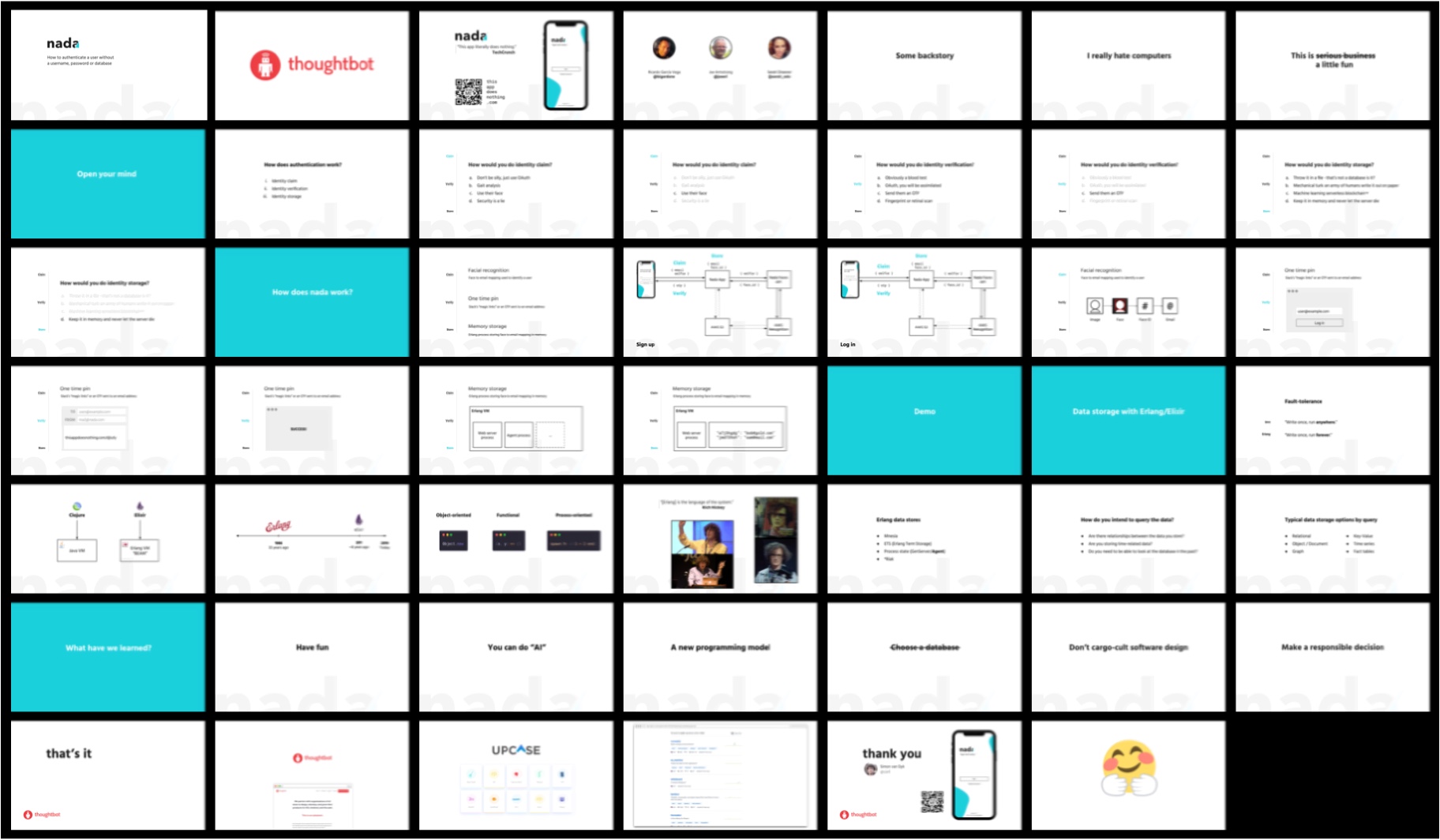 Grid of presentation slide thumbnails
